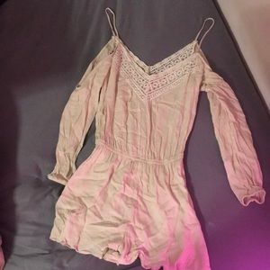 Cream boho romper